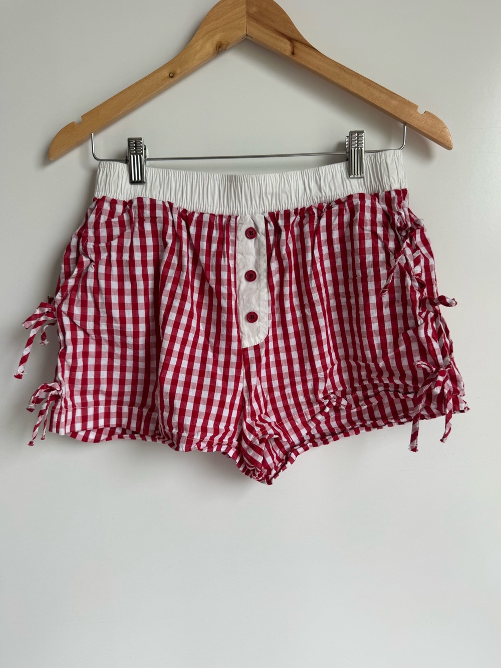Lulu Mac Red Gingham Boxer Shorts